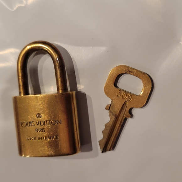 Louis Vuitton Accessories - Louis Vuitton Gold-tone Padlock and Key